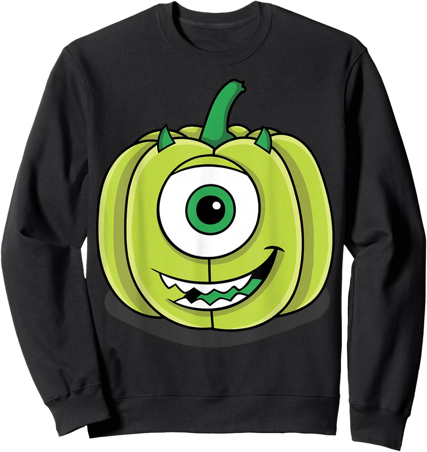 Disney Pixar Monsters Inc. Mike Green Pumpkin Halloween Sweatshirt - Sweatshirt | Black