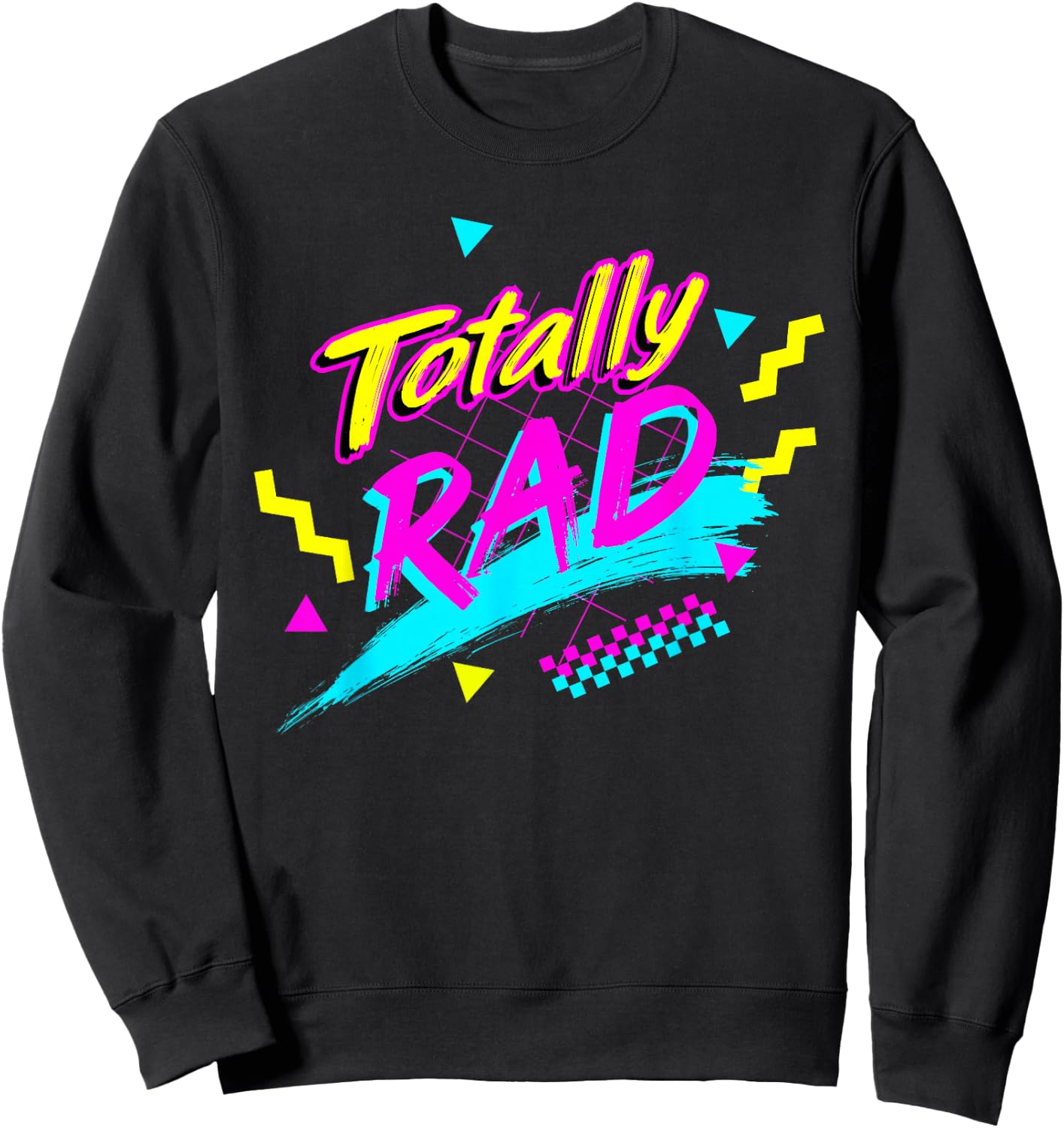 Totally Wheel Back to the 80s Throwback Classic Retro Sweatshirt - Sweatshirt | Black