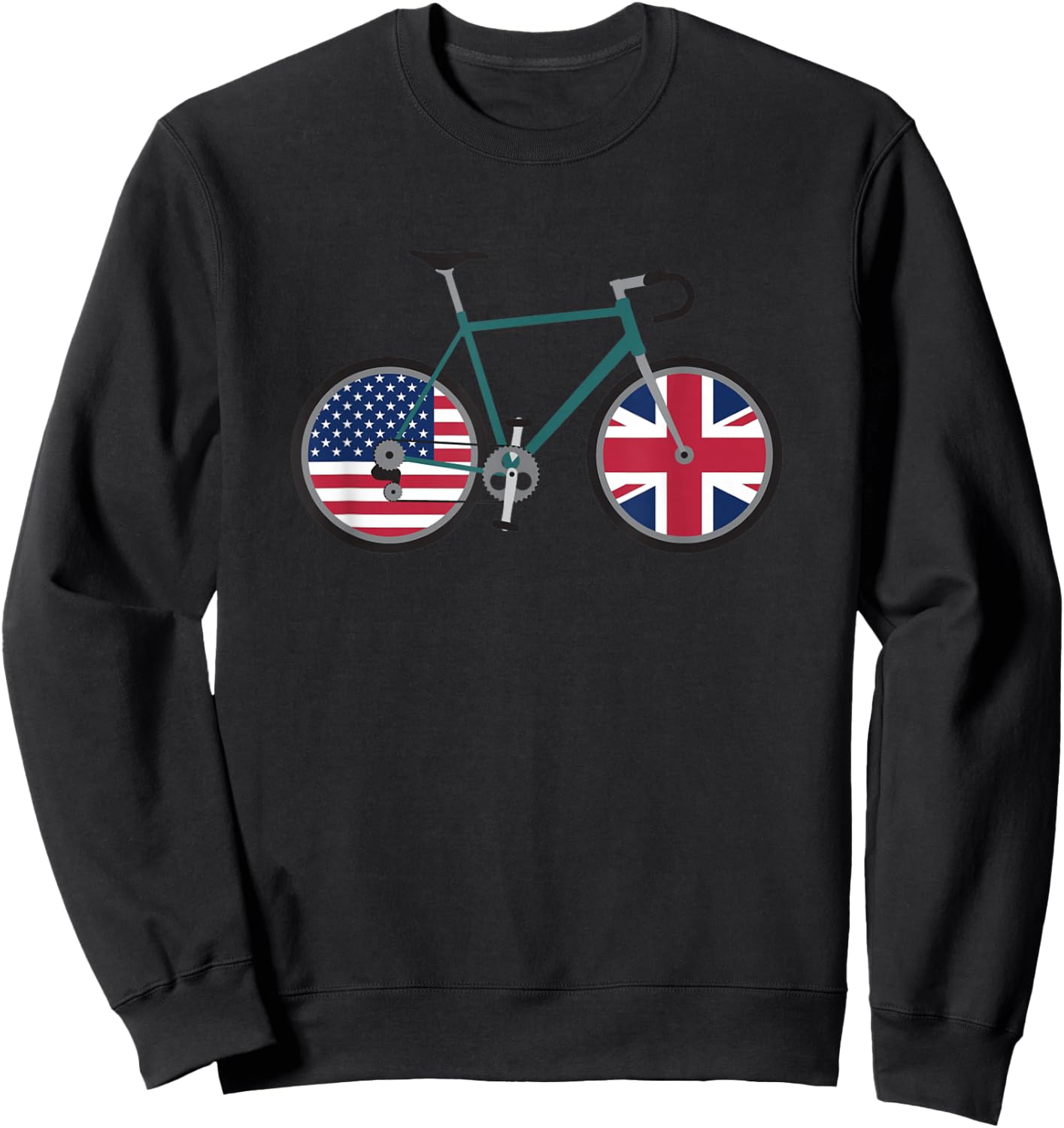 Dual Citizen Cycling USA United Kingdom - Dual Citizenship Sweatshirt - Sweatshirt | Black