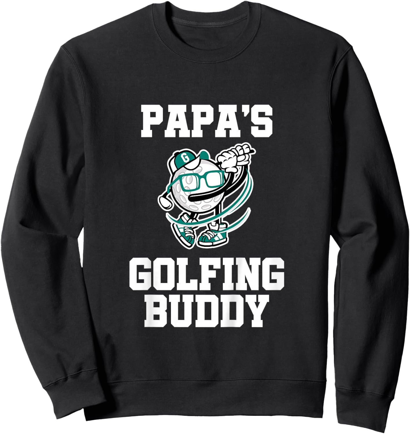 Kids Papa's Golfing Buddy Golf Buddy Sweatshirt - Sweatshirt | Black
