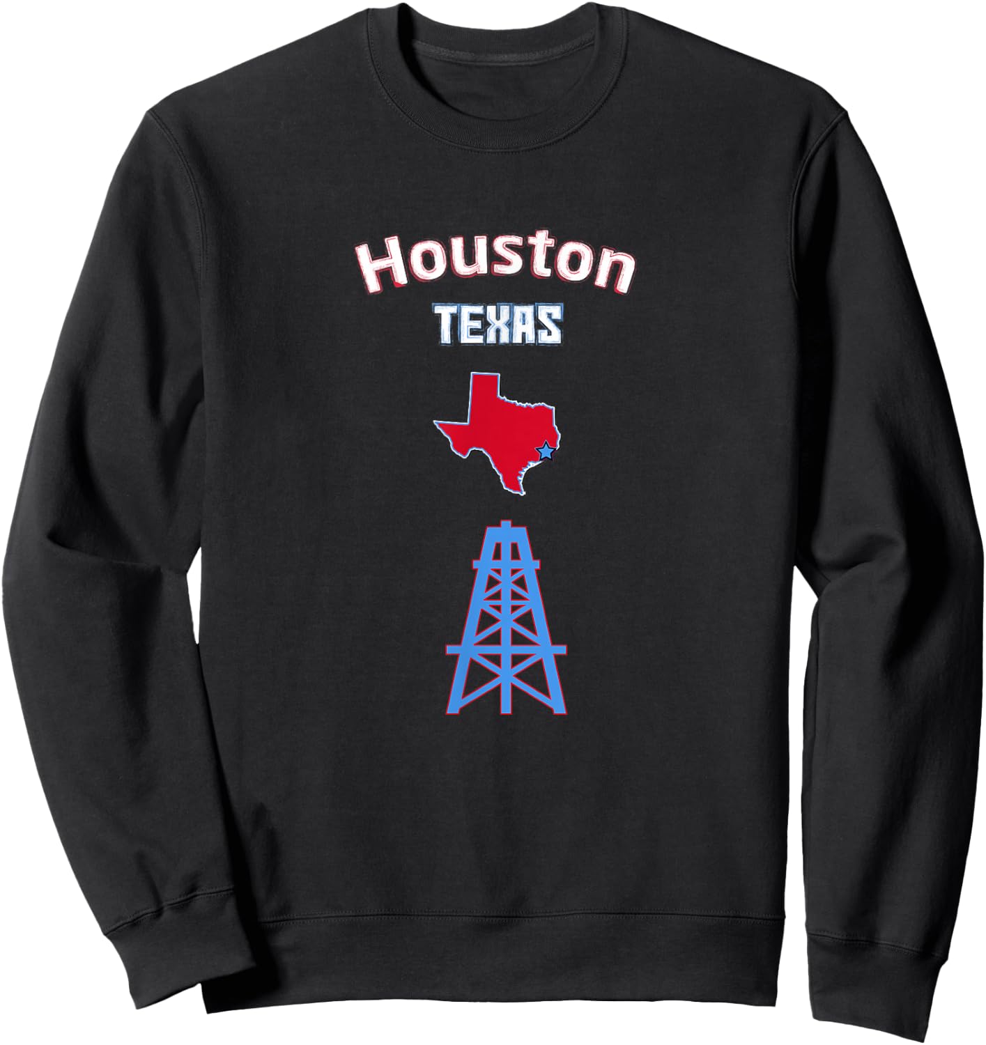 Houston Texas Sweatshirt - Sweatshirt | Black
