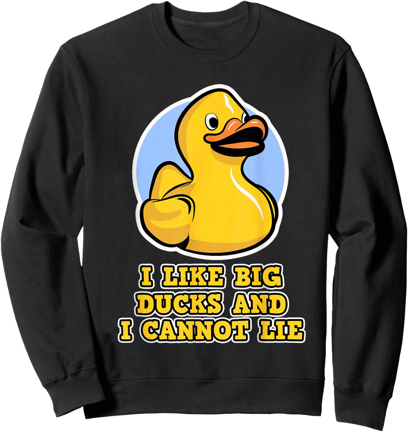 Ich lig große Duten und ich kann Nicht liegen - Rubber Duck Sweatshirt - Sweatshirt | Black