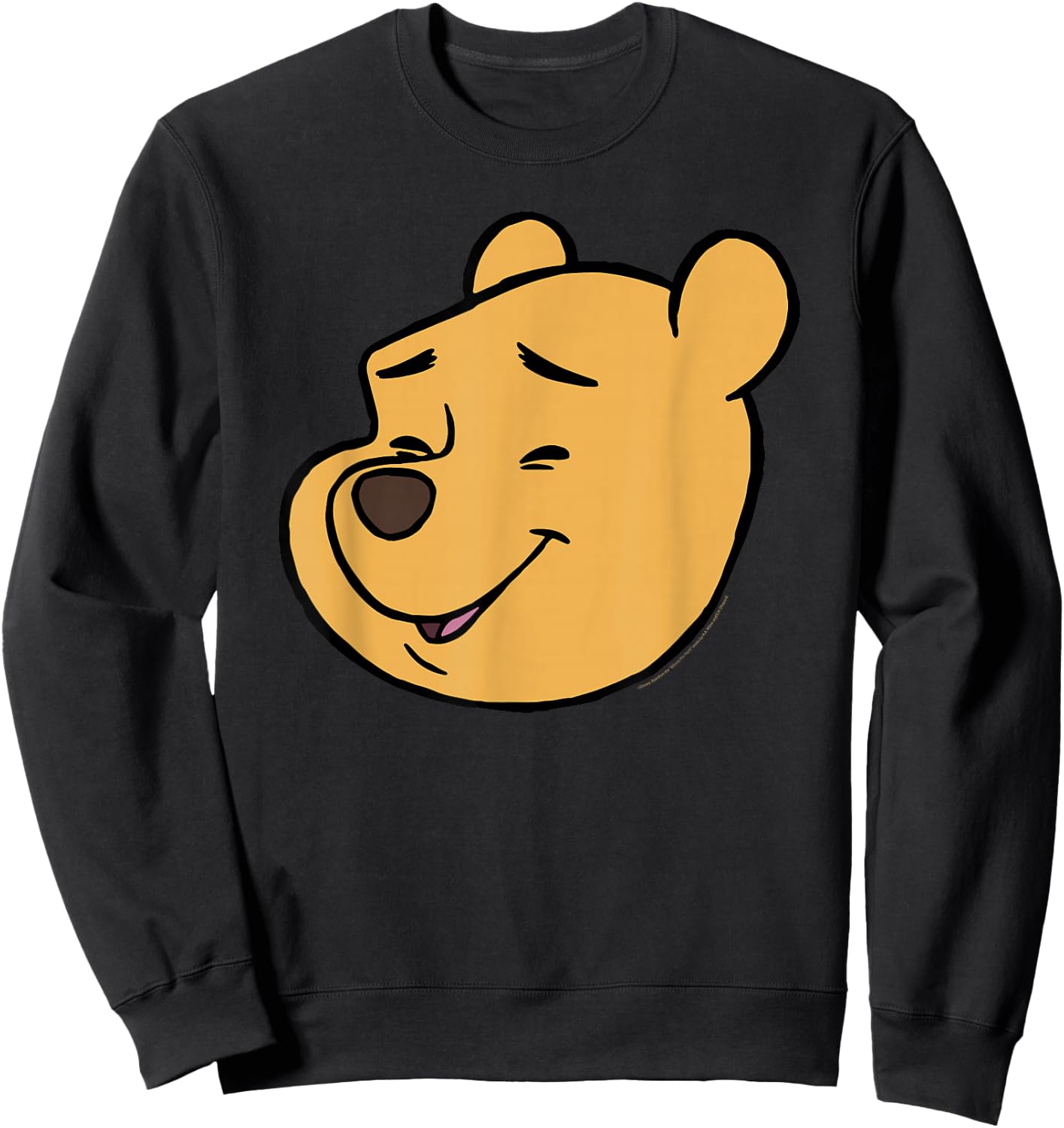 Disney Winnie The Pooh Happy Big Face Costume Sweatshirt - Sweatshirt | Black