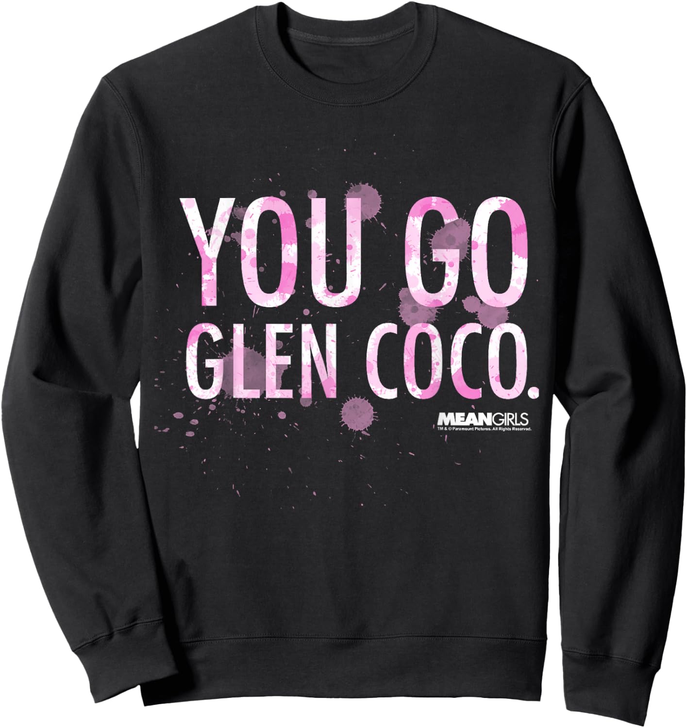 Mean Girls You Go Glen Coco Watercolor Graphic Sweatshirt - Sweatshirt | Black
