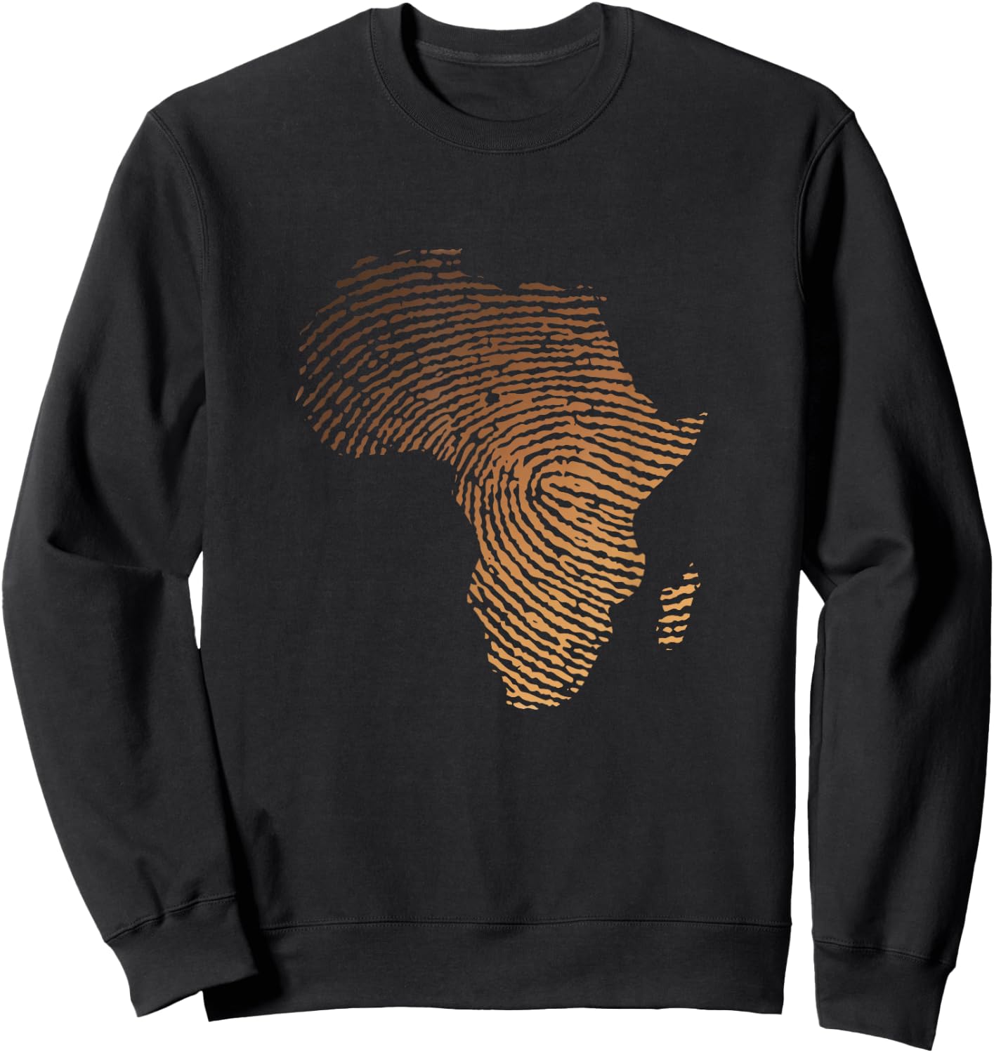Melanin Shades Africa Map - Africa DNA Fingerprint Sweatshirt - Sweatshirt | Black