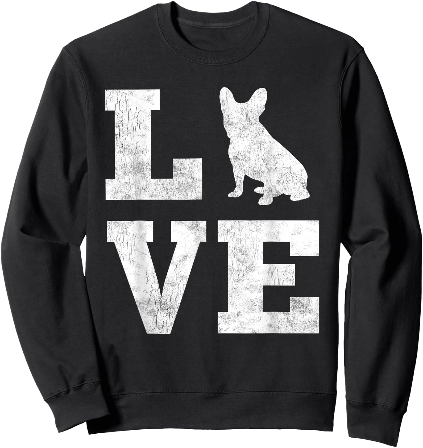 I Love French Bulldog Shirt Frenchie Dog Lover Owner Gifts Women Kids Sweatshirt - Sweatshirt | Black