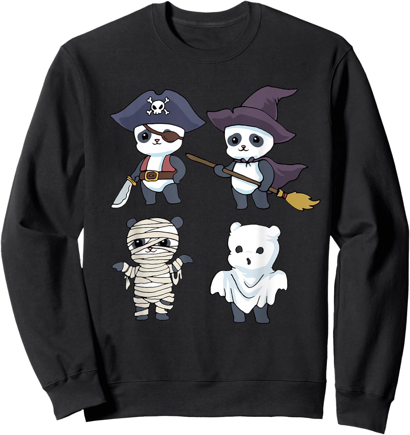 Panda Halloween Sweatshirt - Sweatshirt | Black