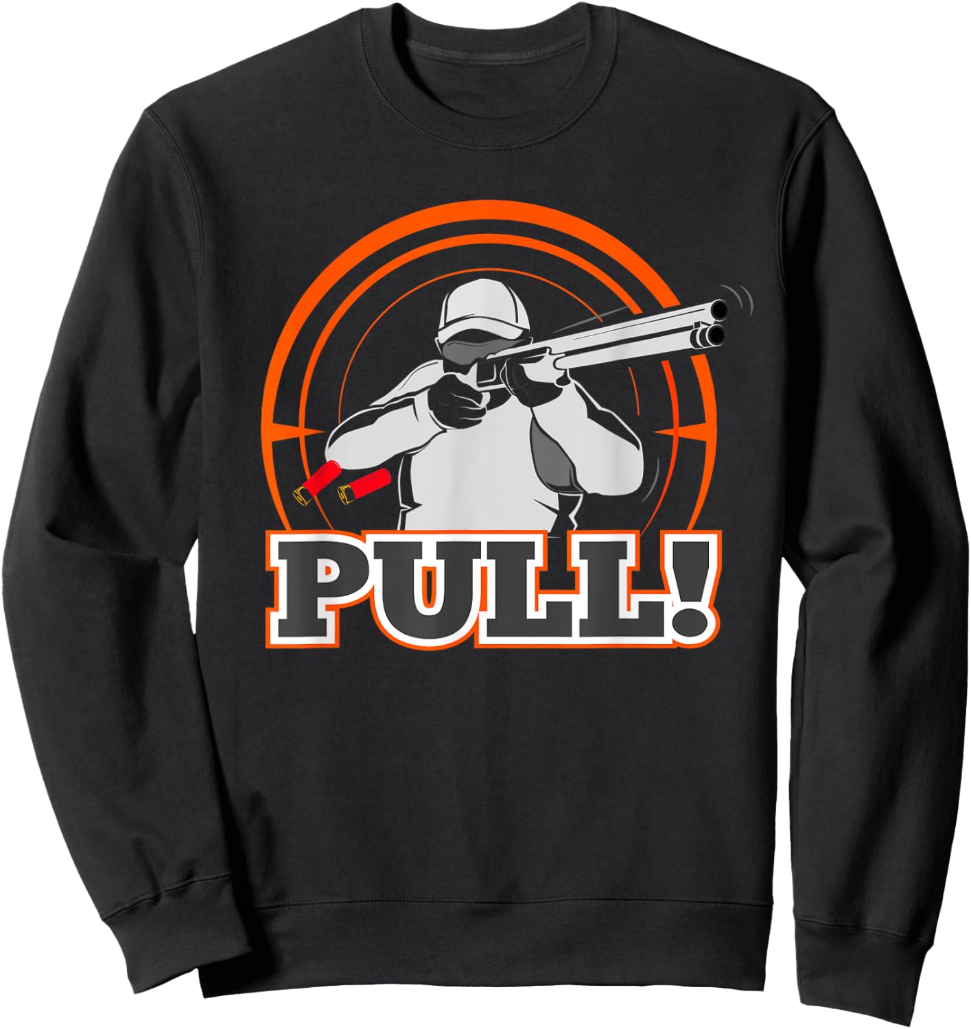 Pull Clay Skeet Shooting T Shirt Trap Shotgun Shotgun Gift Sweatshirt - Sweatshirt | Black