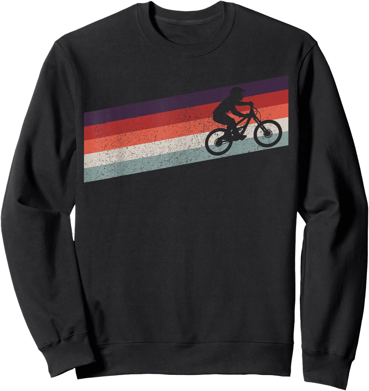 Mountain Bike Vintage MTB Bicycle Downhill Biking Biker Gift Sweatshirt - Sweatshirt | Black