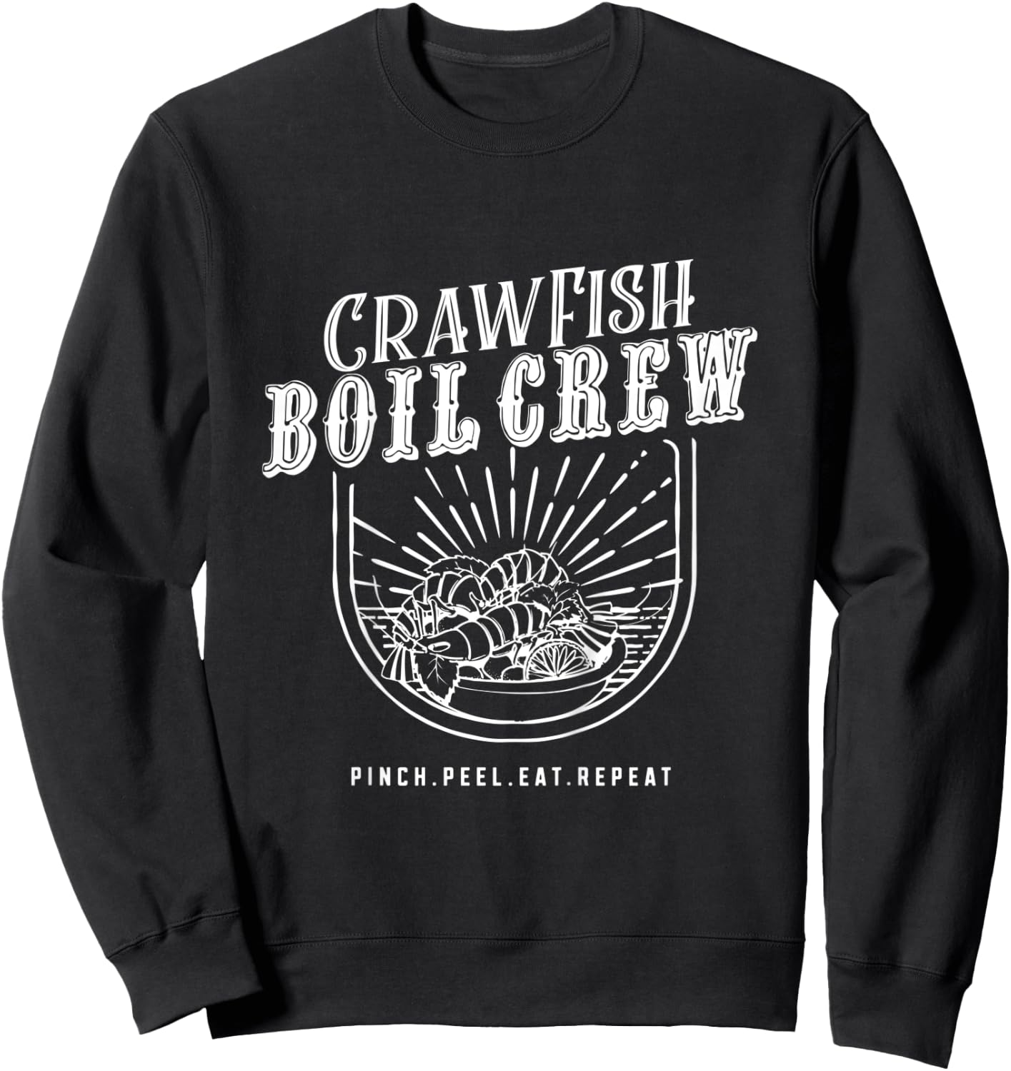 Kids Crawfish Boil Crew fun Festival Gift Shirt Sweatshirt - Sweatshirt | Black