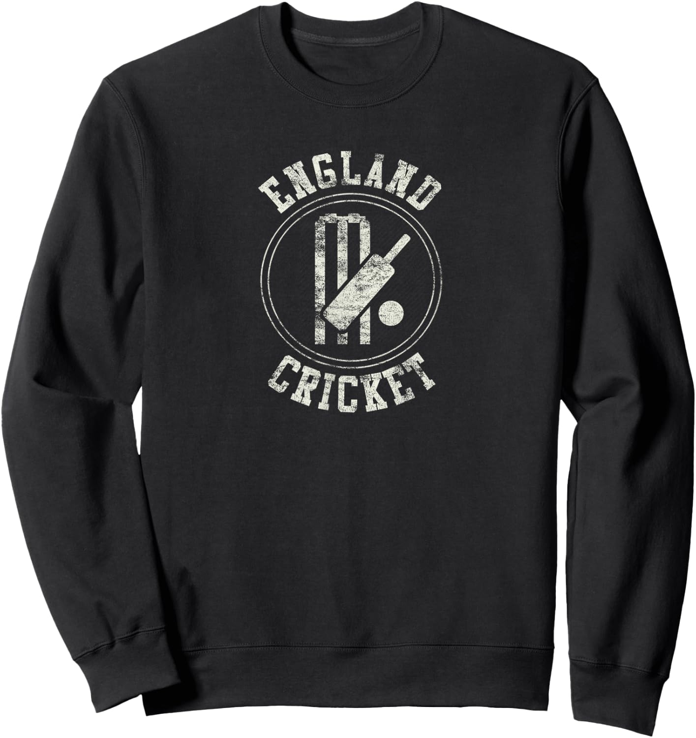 Vintage England Cricket Logo Sweatshirt - Sweatshirt | Black