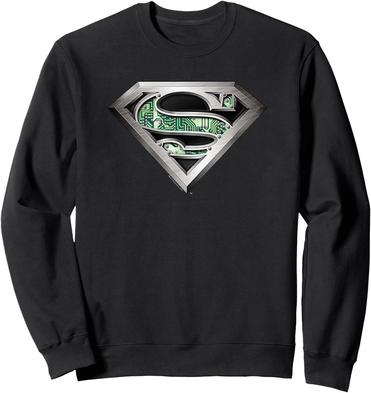Superman Circuitry Logo Sweatshirt - Sweatshirt | Black