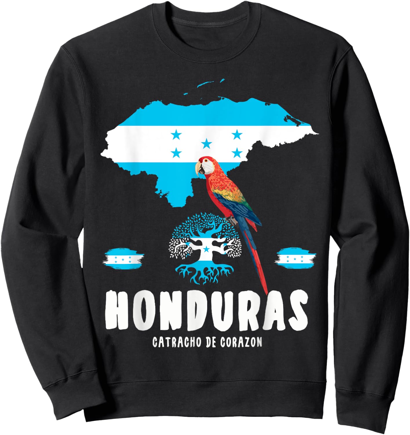 Honduras Roots Outfit Ideas & Honduran Flag Sweatshirt - Sweatshirt | Black