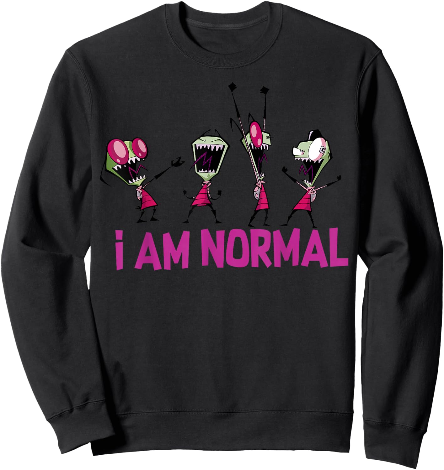 Nickelodeon Invader Zim I Am Normal Dance Small Sweatshirt - Sweatshirt | Black
