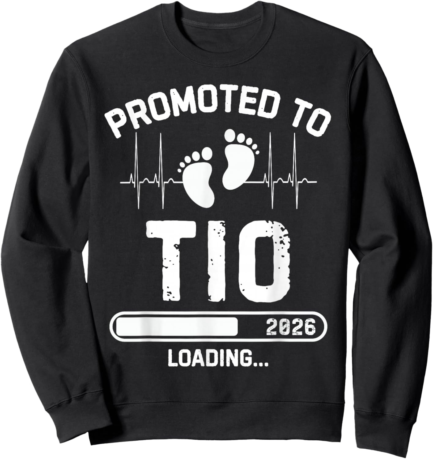 Promoted to TIO Est 2026 First Time Uncle to Be Sweatshirt - Sweatshirt | Black