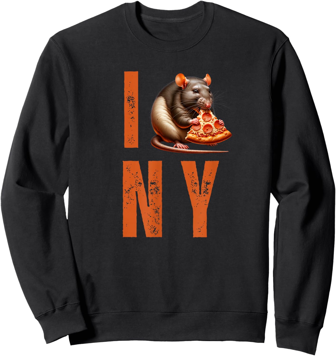 Pizza Rat I love New York Sweatshirt - Sweatshirt | Black