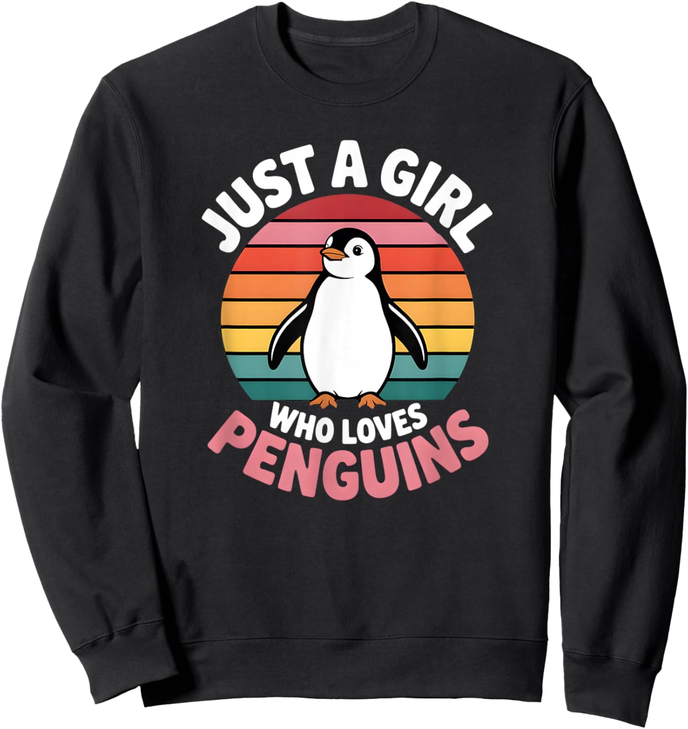 Girls Penguin Sweatshirt - Sweatshirt | Black