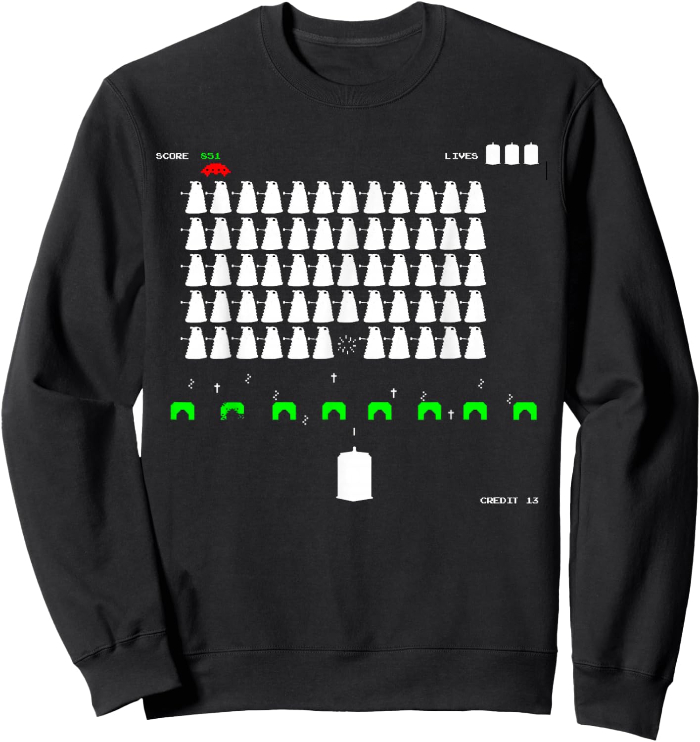 Dr. Invader Who? Sweatshirt - Sweatshirt | Black