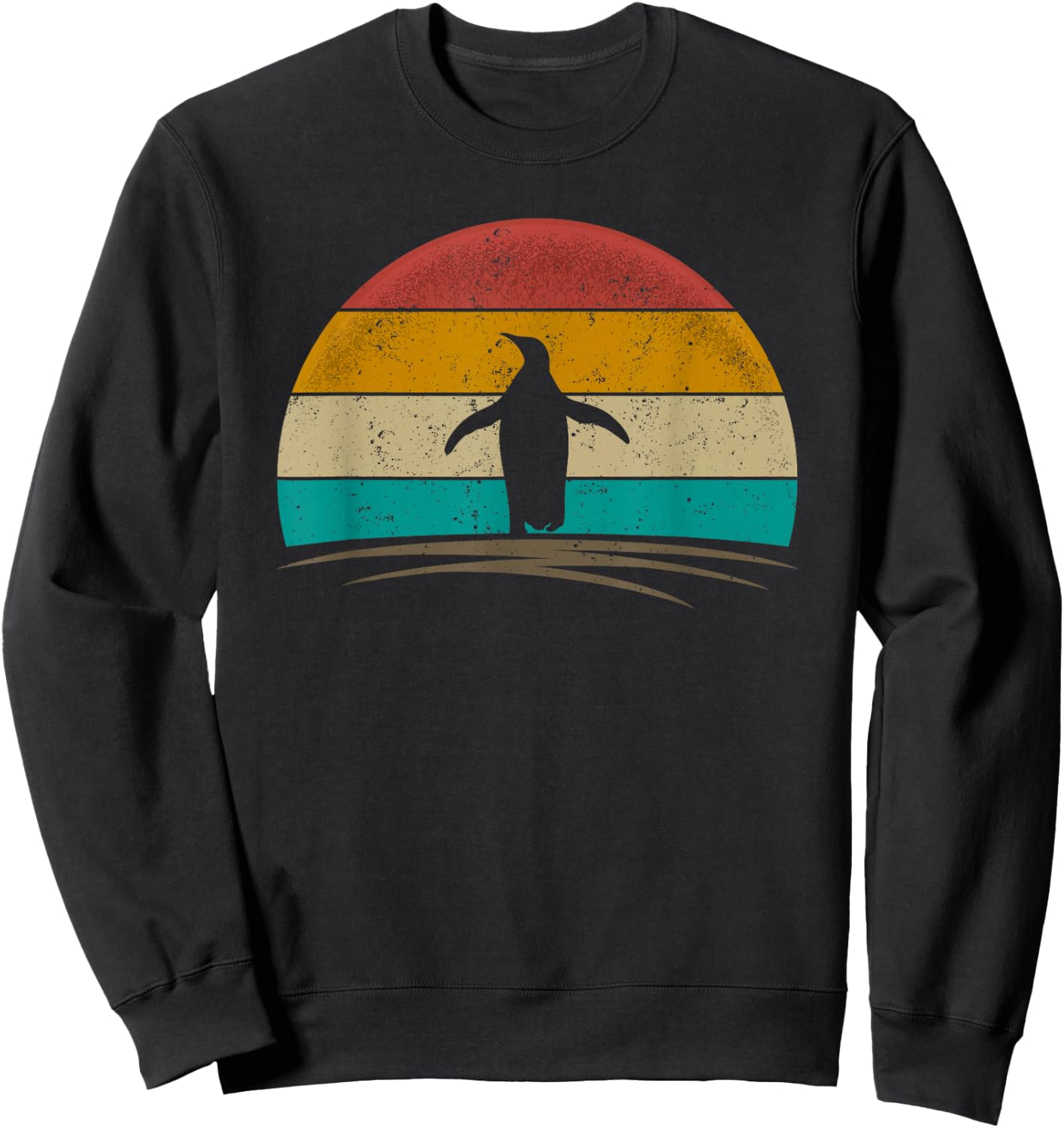 Penguin Shirt Vintage Penguin Bird Animal Penguin Lover Sweatshirt - Sweatshirt | Black