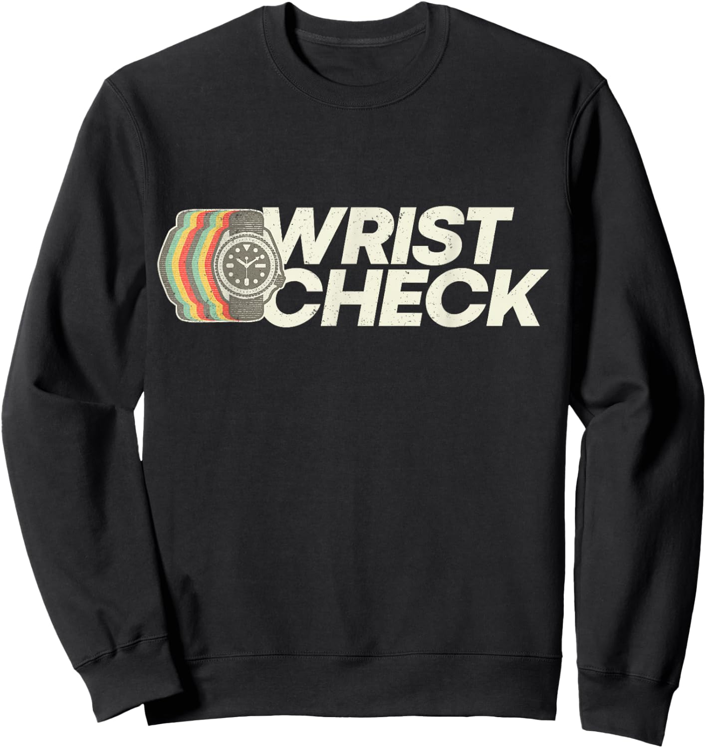 Retro Dive Watch Gift - Wrist Check Sweatshirt - Sweatshirt | Black