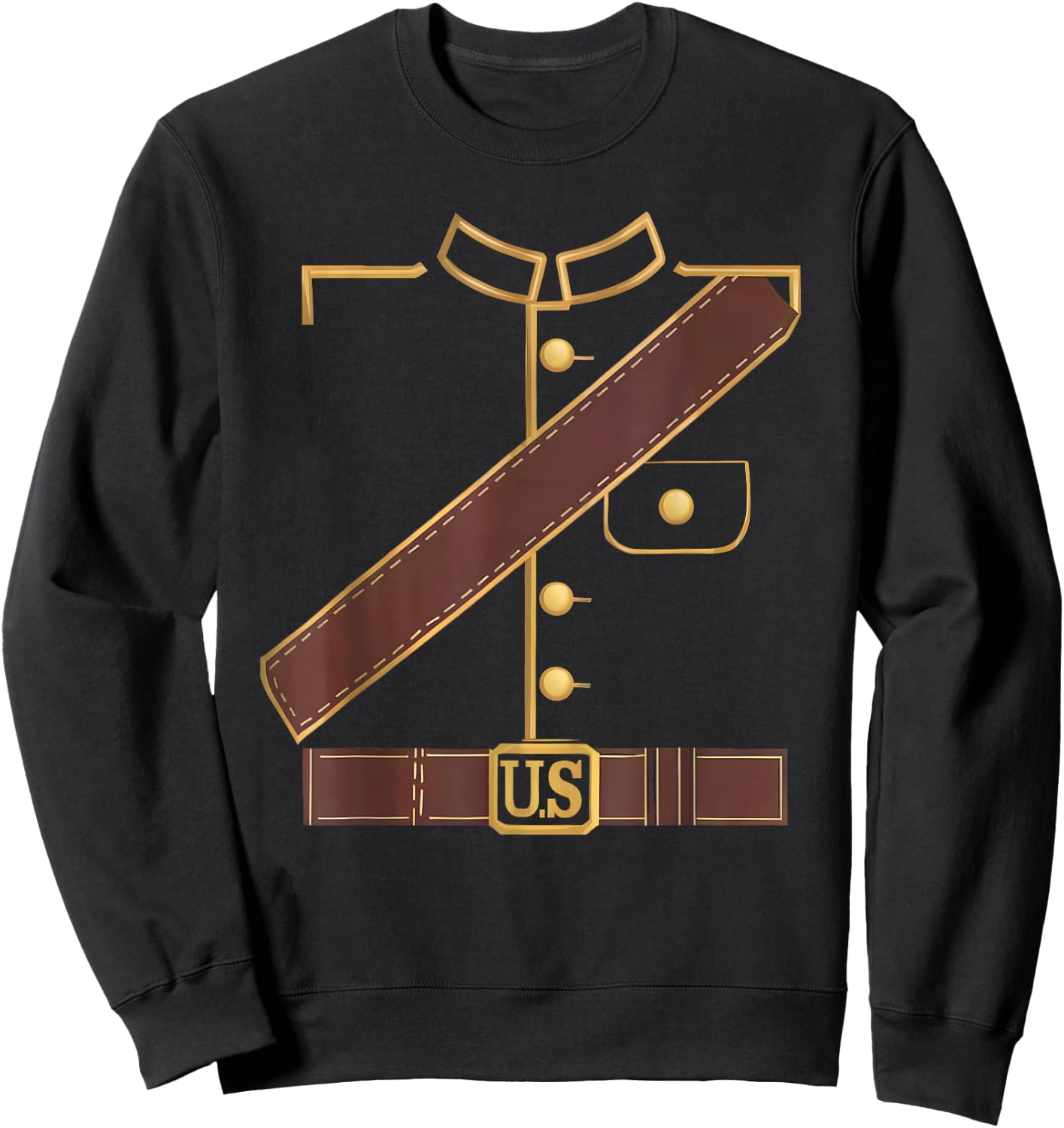 Union Soldier Costume Halloween Civil War Uniform Cosplay Sweatshirt - Sweatshirt | Black