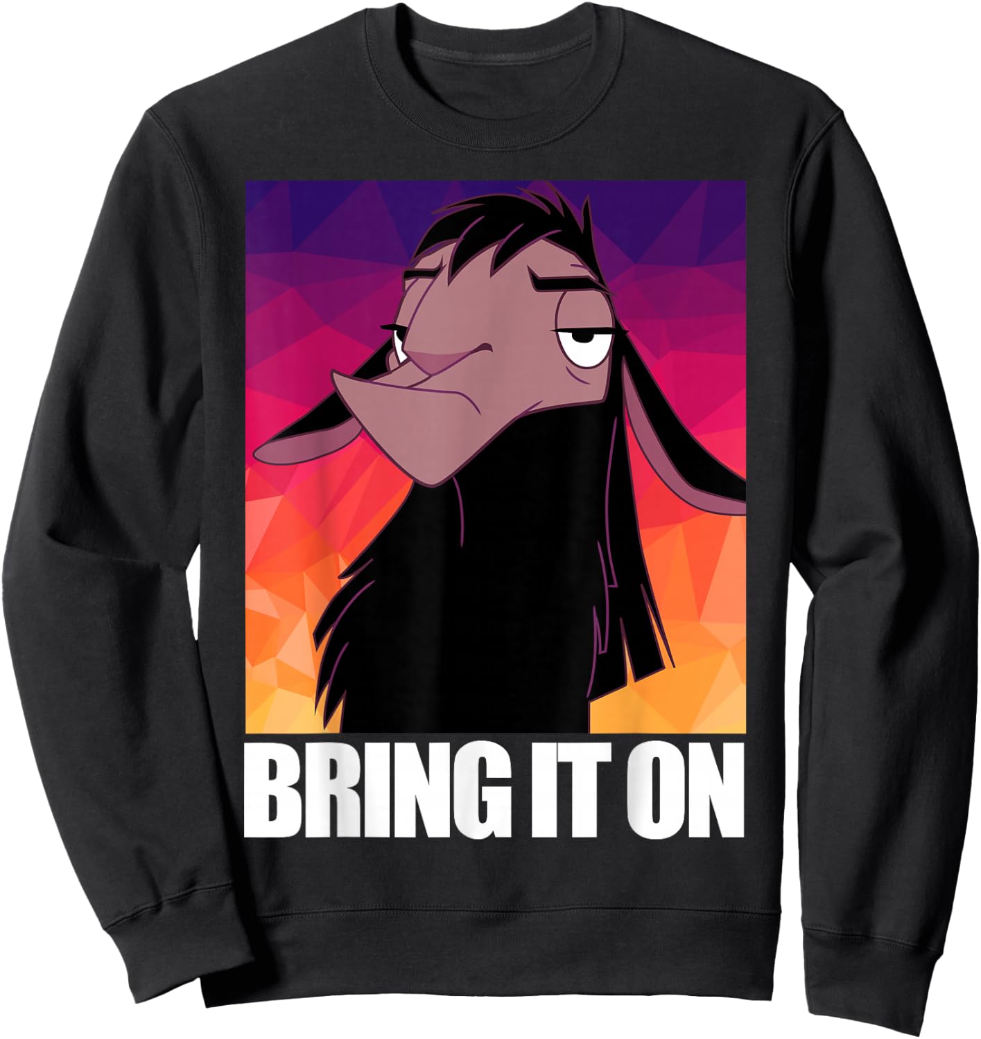 Disney Emperor's New Groove Kuzco Llama Bring It On Sweatshirt - Sweatshirt | Black