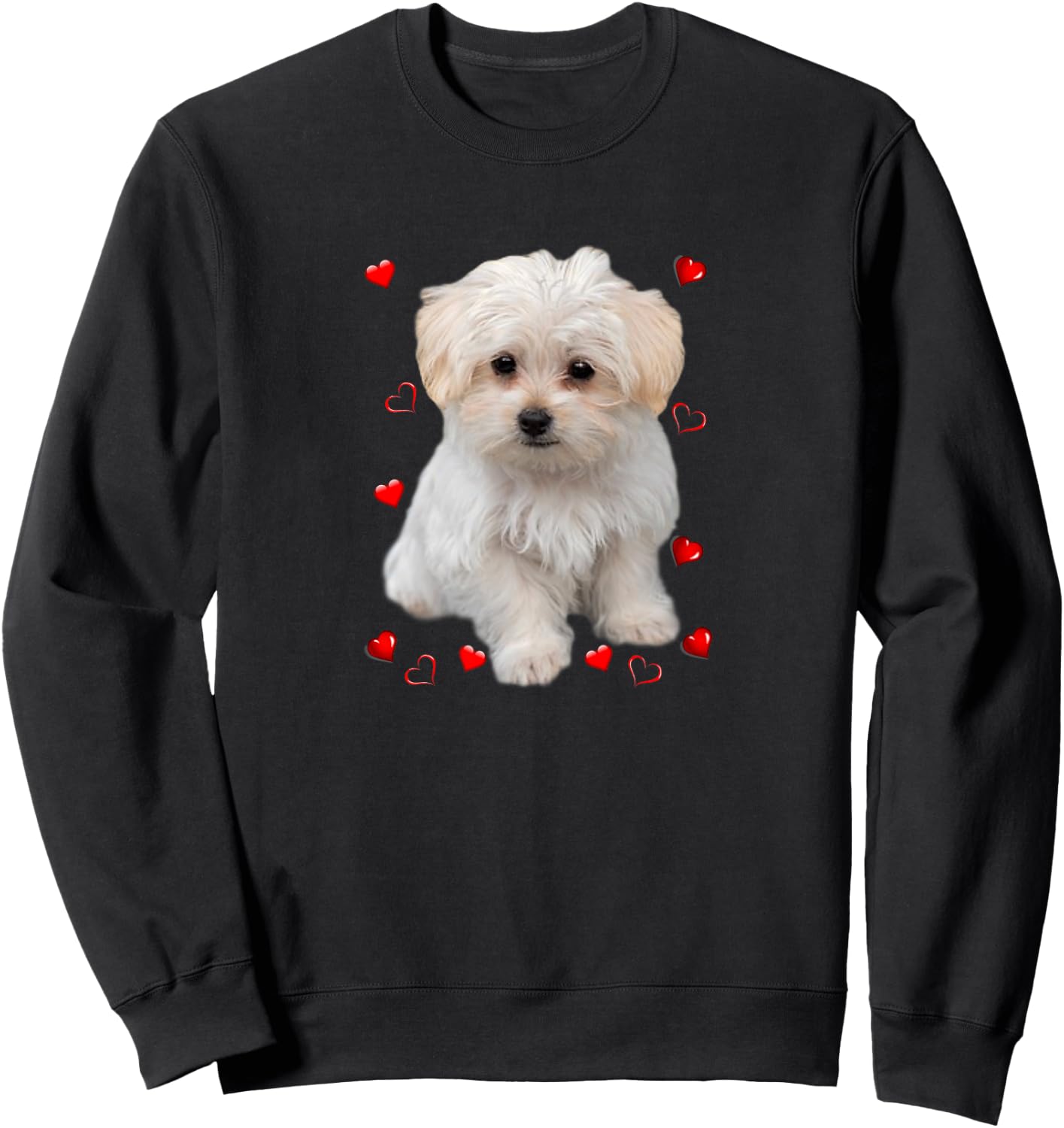 Maltese Dog Lover Dogs Puppies Owners Design Men Women Girls Kids Sweatshirt - Sweatshirt | Black