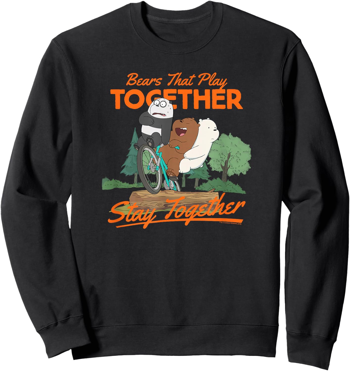 We Bare Bears Stay Together Sweatshirt - Sweatshirt | Black