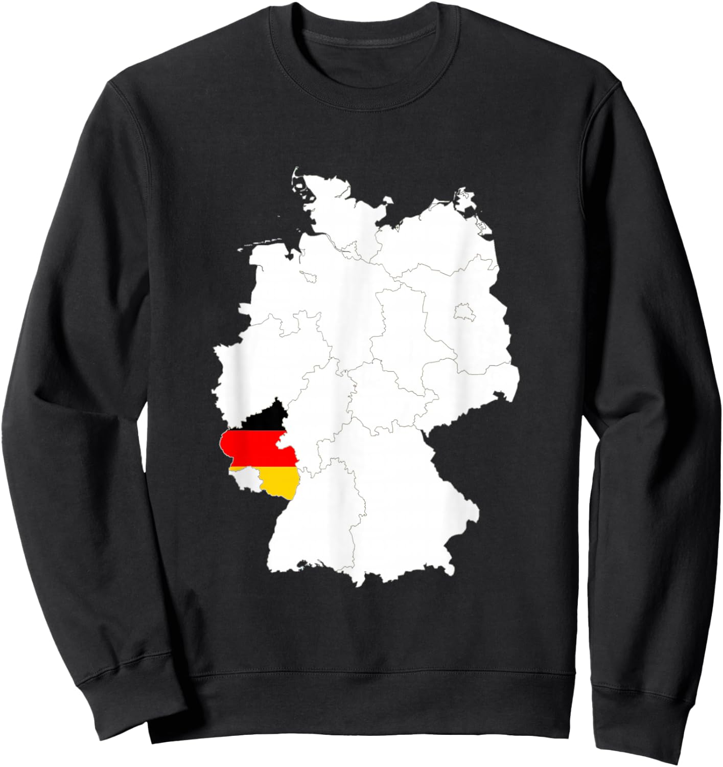 Rhineland Palatinate Flag Germany Rheinland Pfalz Gift Sweatshirt - Sweatshirt | Black
