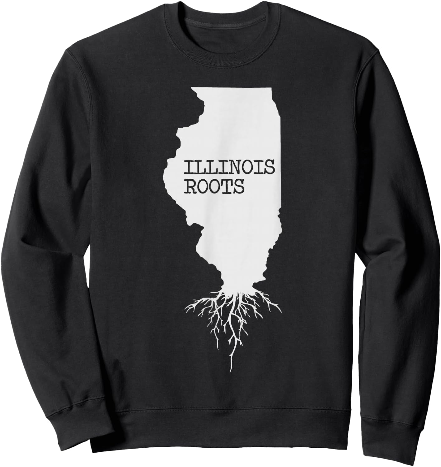 Illinois Roots State Map Gift Sweatshirt - Sweatshirt | Black