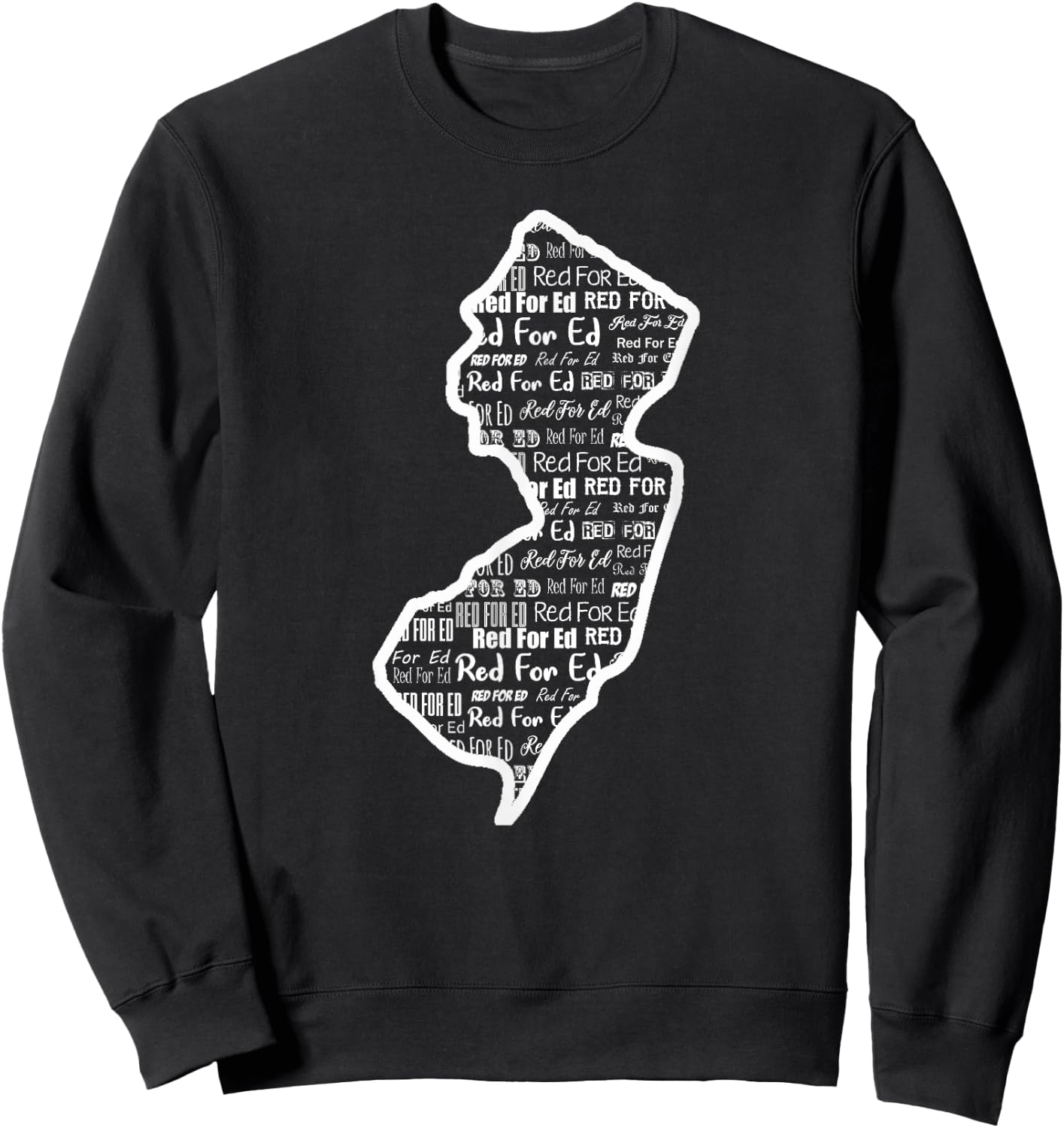 Red for Ed Shirts NJ New Jersey RedForEd Gift Sweatshirt - Sweatshirt | Black