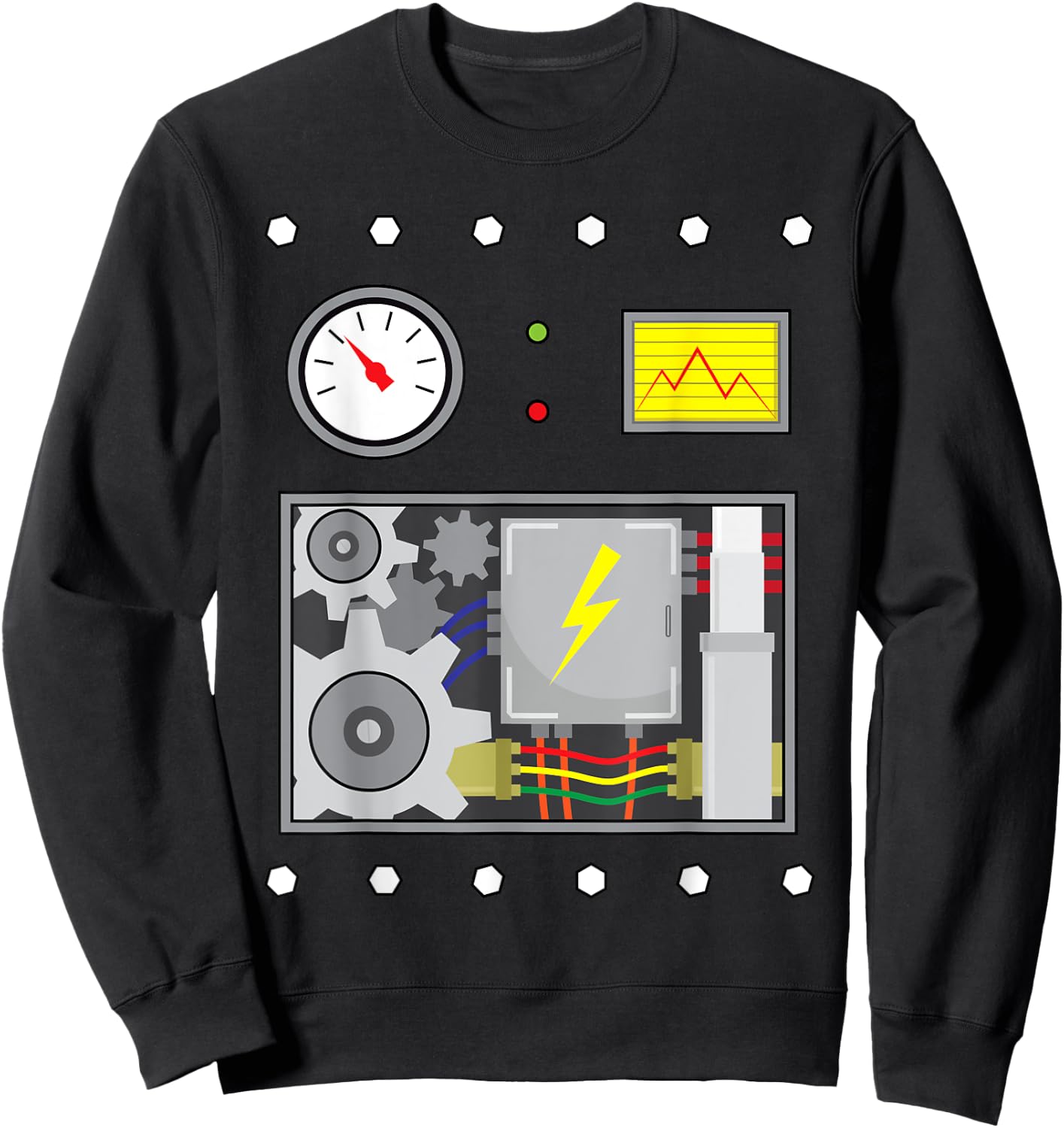 Robot Costume Halloween For Robot Fans, Men, Kids Sweatshirt - Sweatshirt | Black