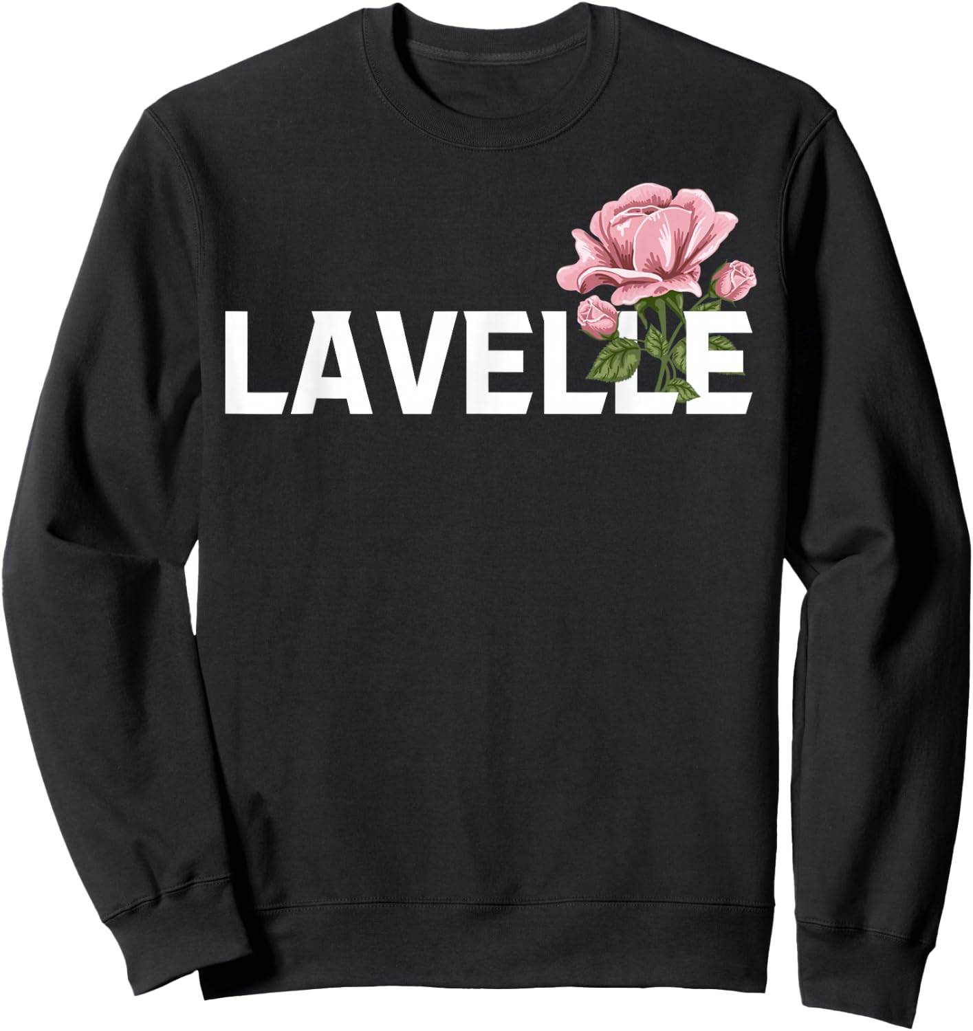 Lavelle and Rose Flower Sweatshirt - Sweatshirt | Black
