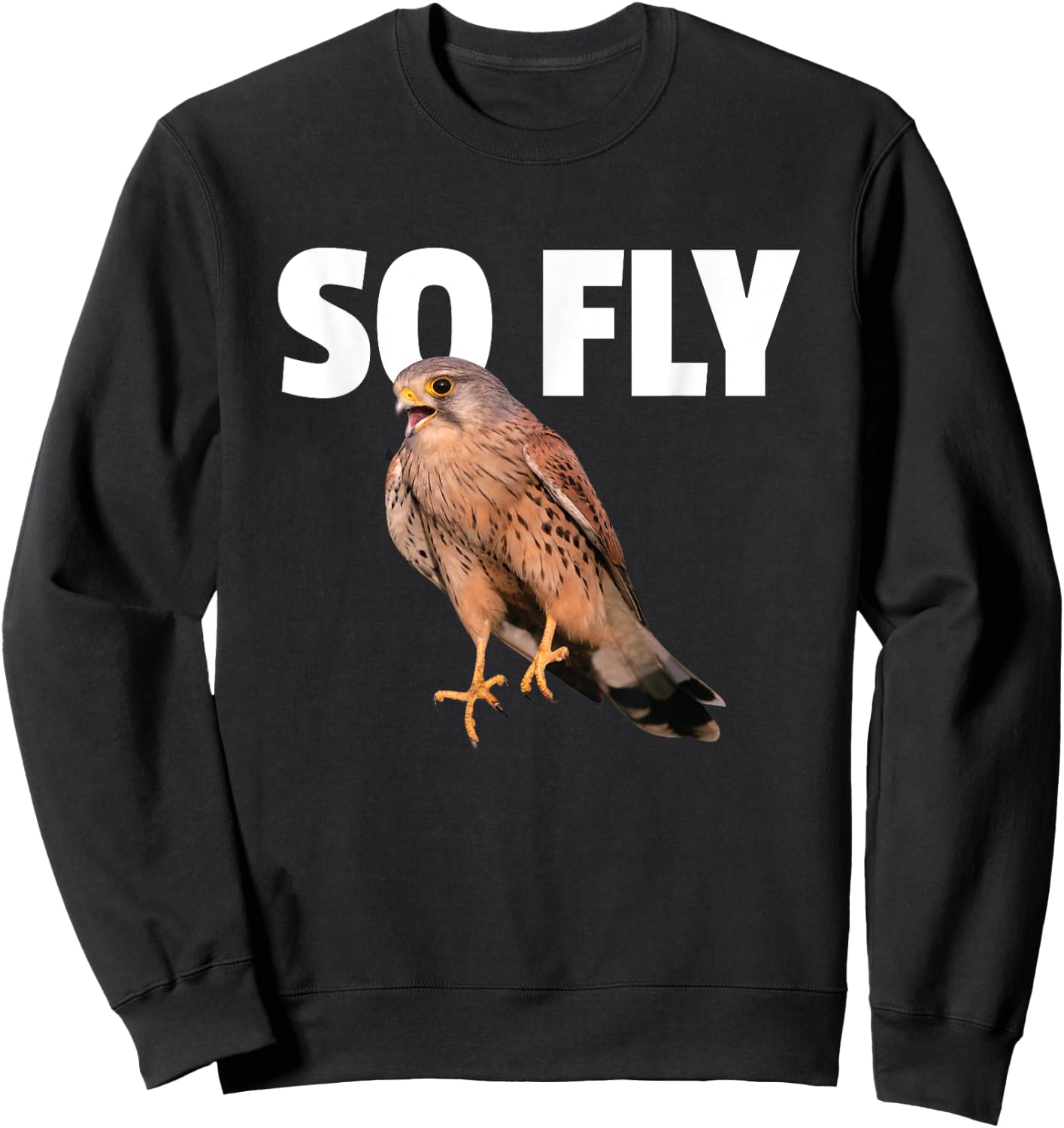 Kestrel Falcon Bird Birdwatching Gift So Fly Sweatshirt - Sweatshirt | Black