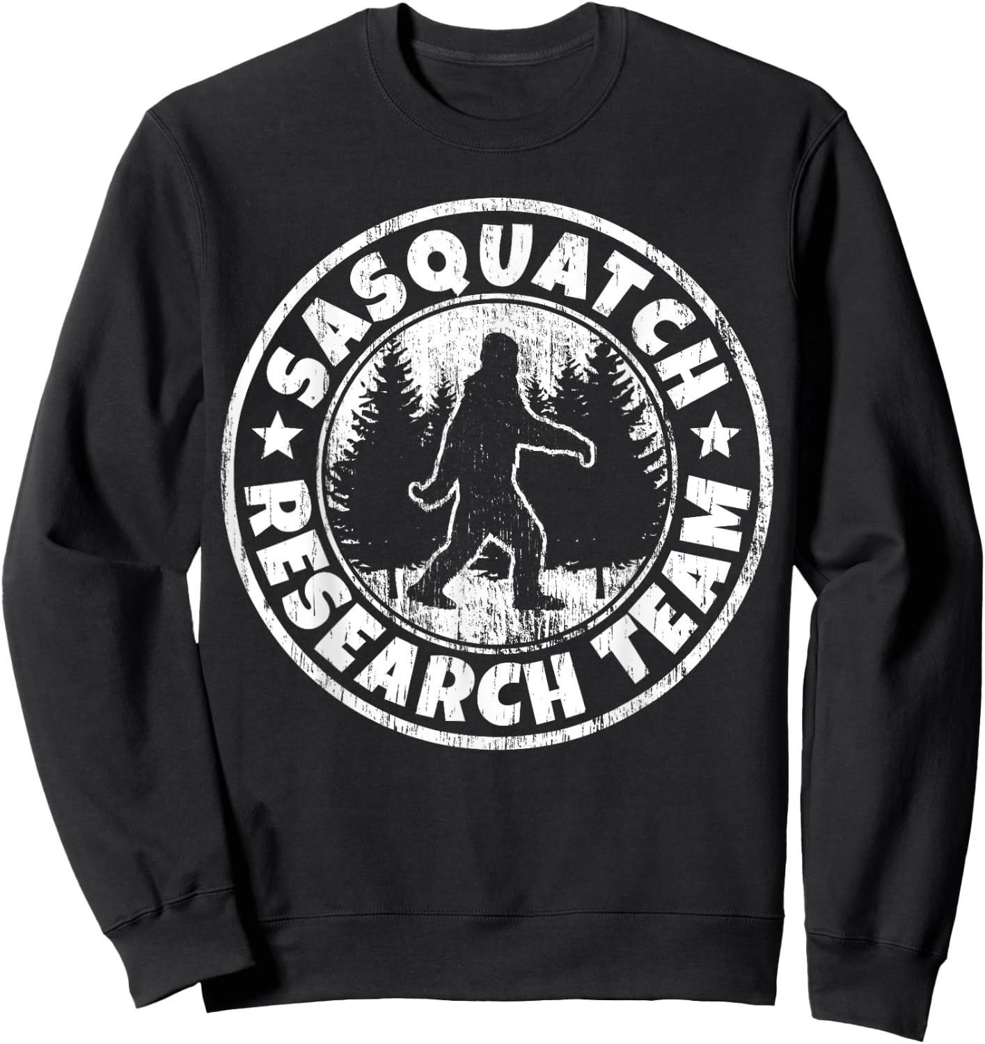 Funny Sasquatch Shirt: Sasquatch Research Team Nerdy Sweatshirt - Sweatshirt | Black