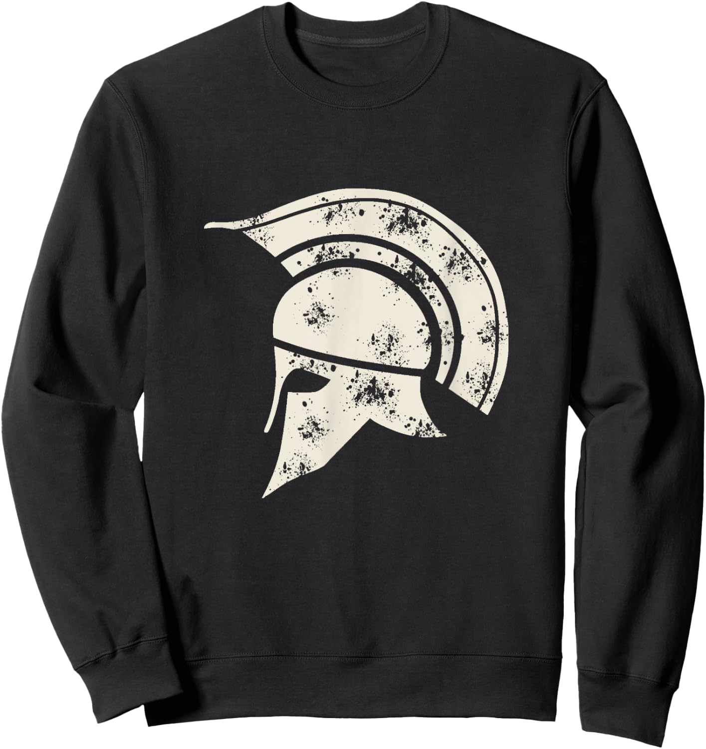 Ancient Spartan Greek Helmet Sweatshirt - Sweatshirt | Black