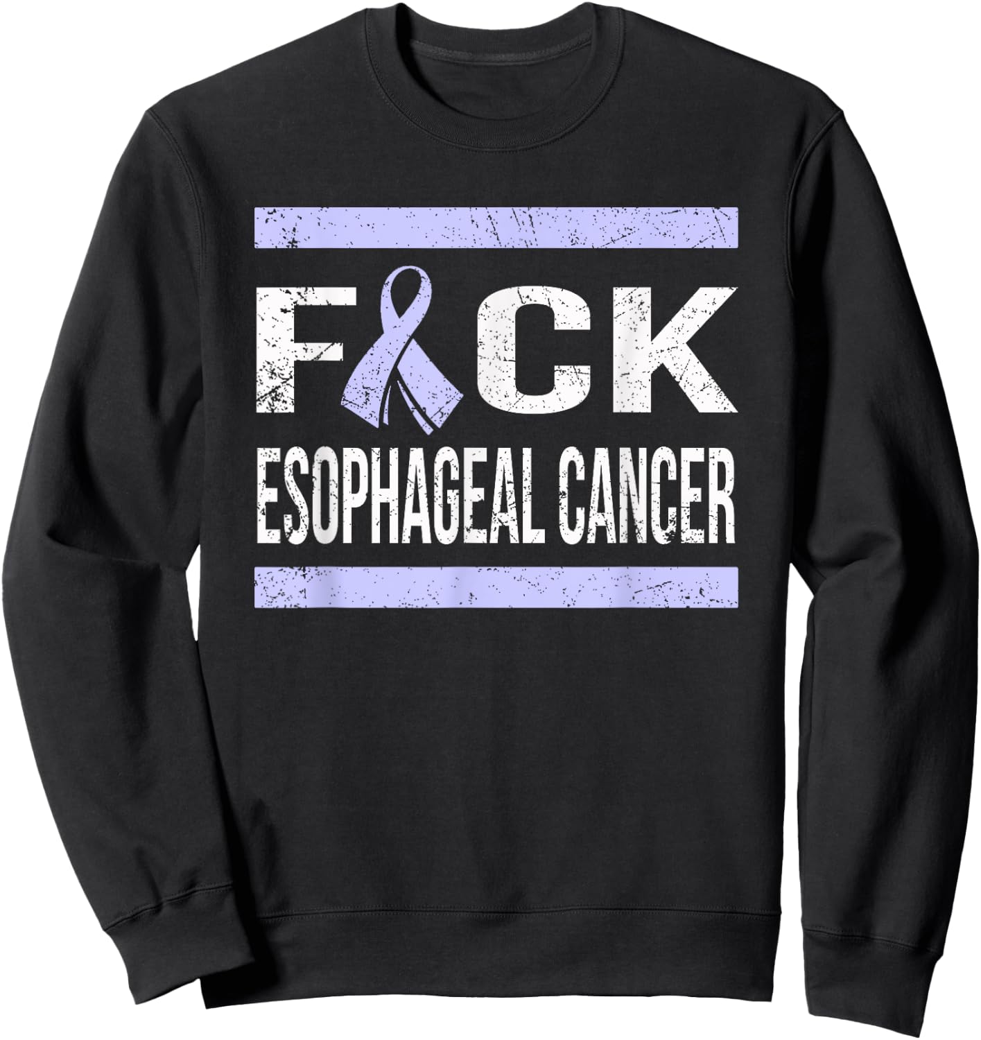 Support Esophageal Cancer awareness t shirt Sweatshirt - Sweatshirt | Black