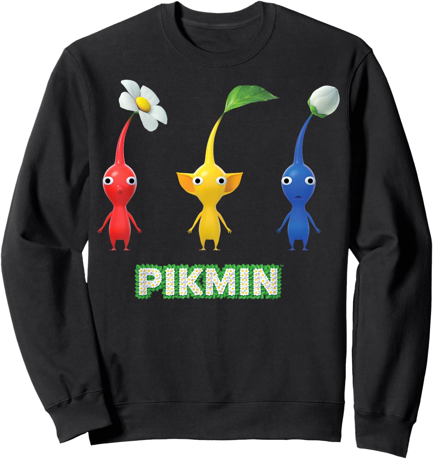 Nintendo Pikmin Trio Simple Sweatshirt - Sweatshirt | Black