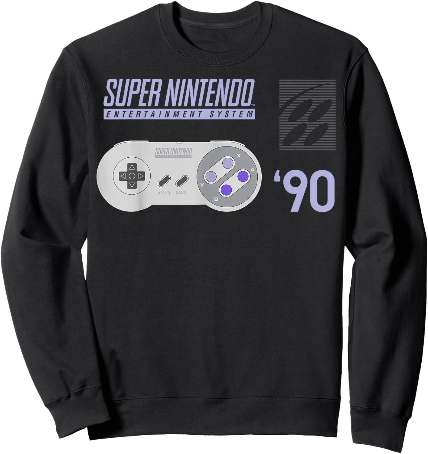 Nintendo Super Nintendo Controller 90 Graphic Sweatshirt - Sweatshirt | Black