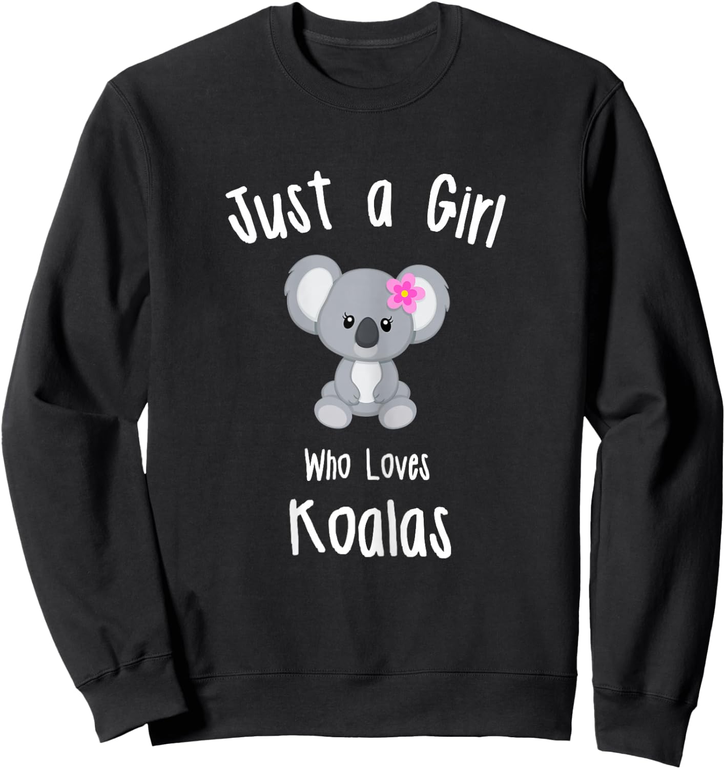 Koala Shirt for Girls | Koala Sweatshirt - Sweatshirt | Black