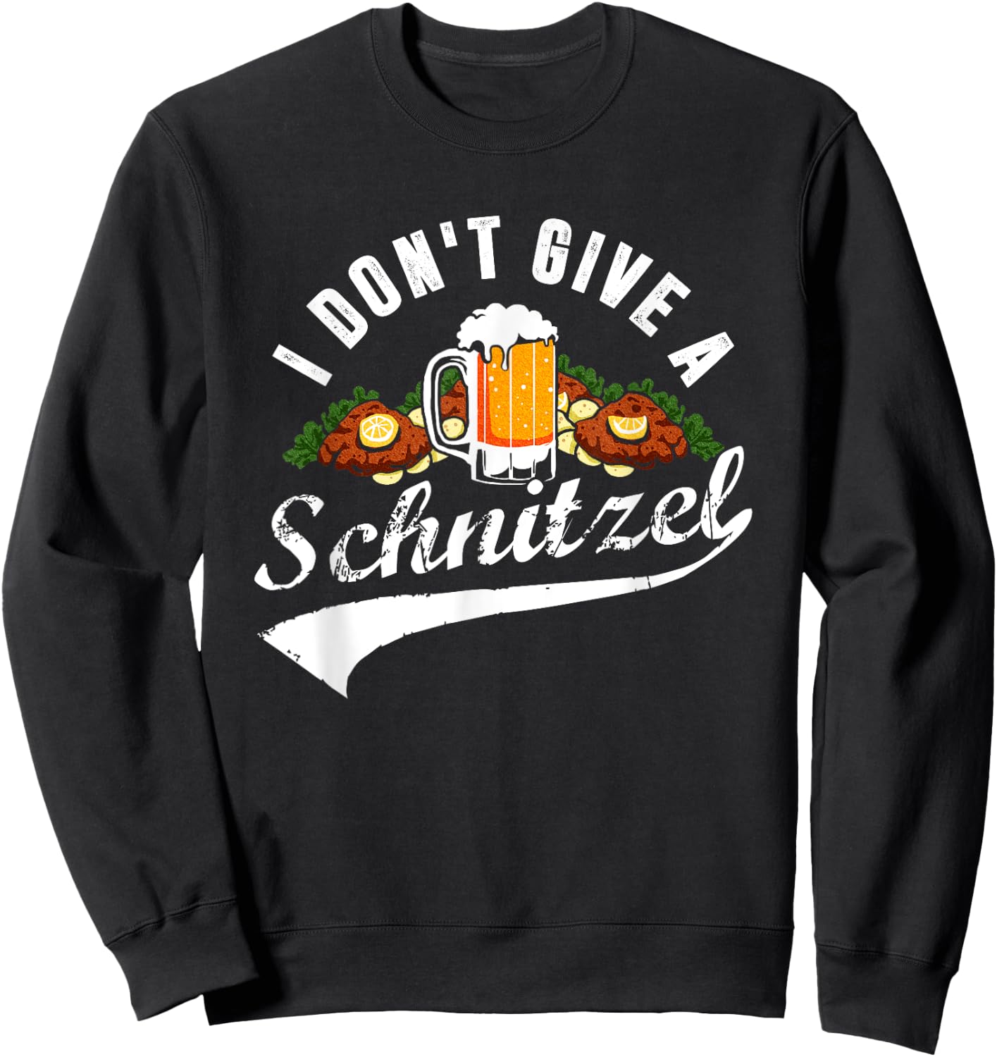 I Don't Give a Schnitzel Oktoberfest Beer Festival Sweatshirt - Sweatshirt | Black