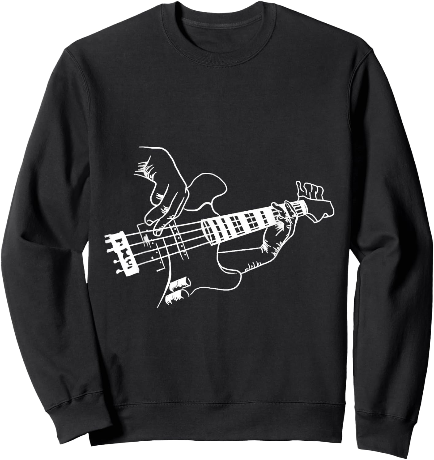 Bass Guitar Player Music Guitarist Musician Rock Sweatshirt - Sweatshirt | Black