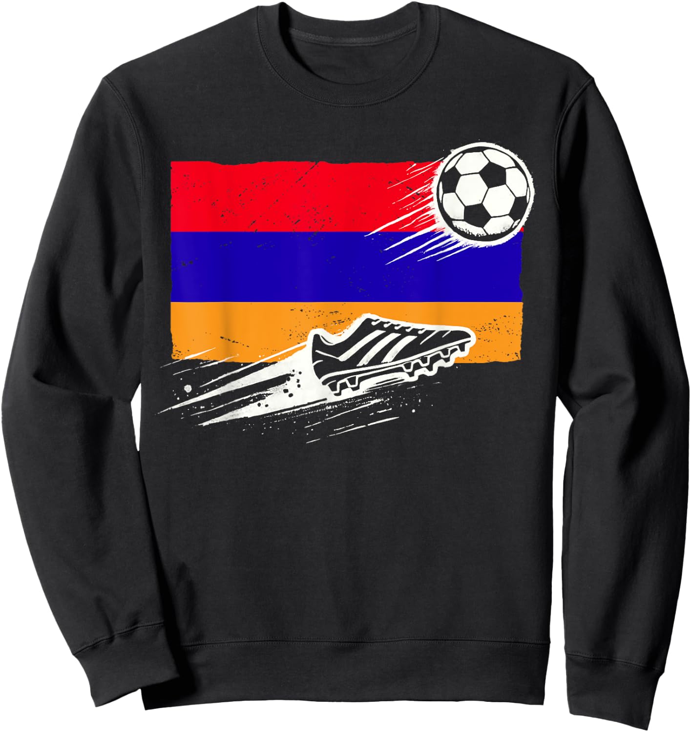 Armenia Flag Armenian Soccer Flag Armenian Sweatshirt - Sweatshirt | Black
