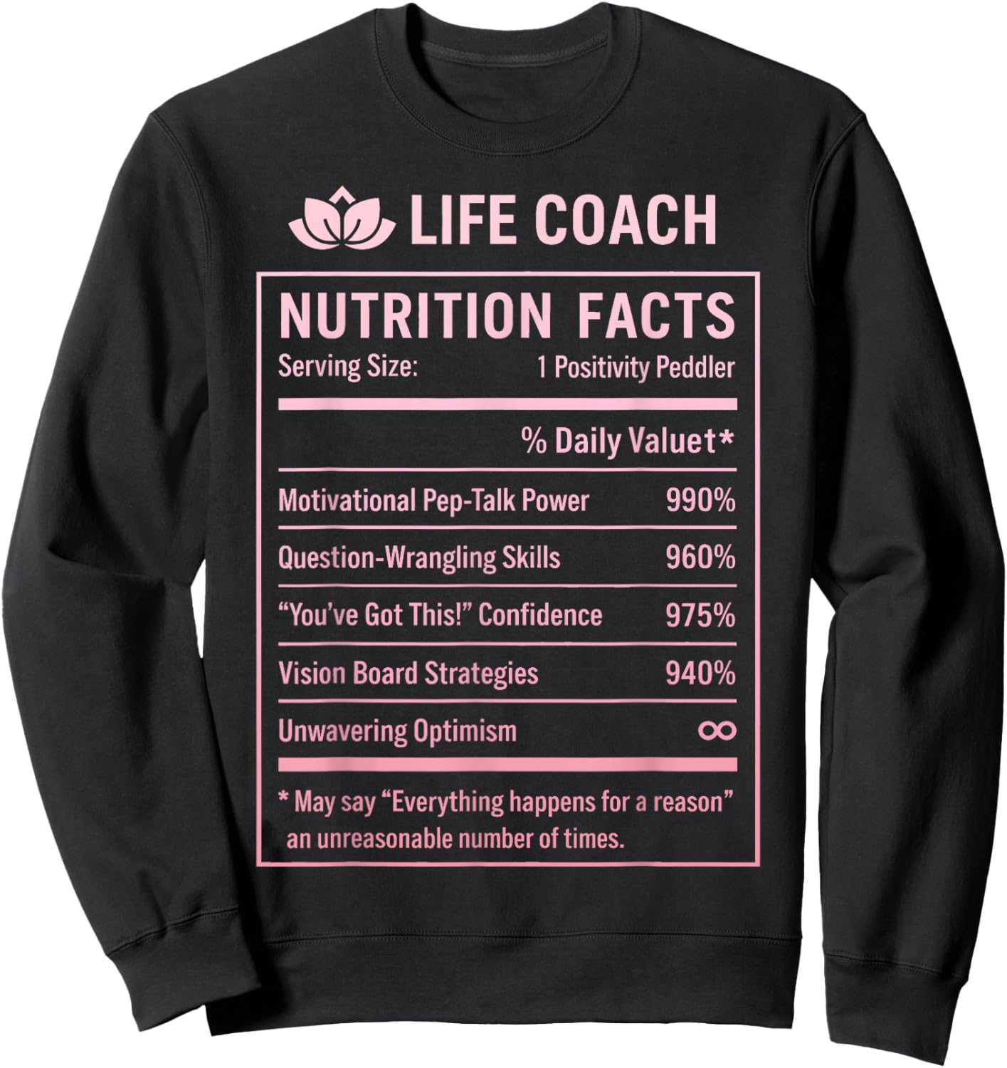 Funny Life Coach Sweatshirt - Sweatshirt | Black