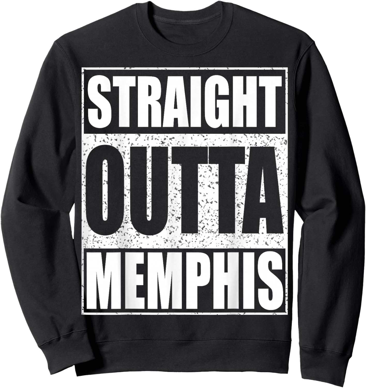 Straight Outta Memphis Shirt Patriotic Tennessee State Sweatshirt - Sweatshirt | Black