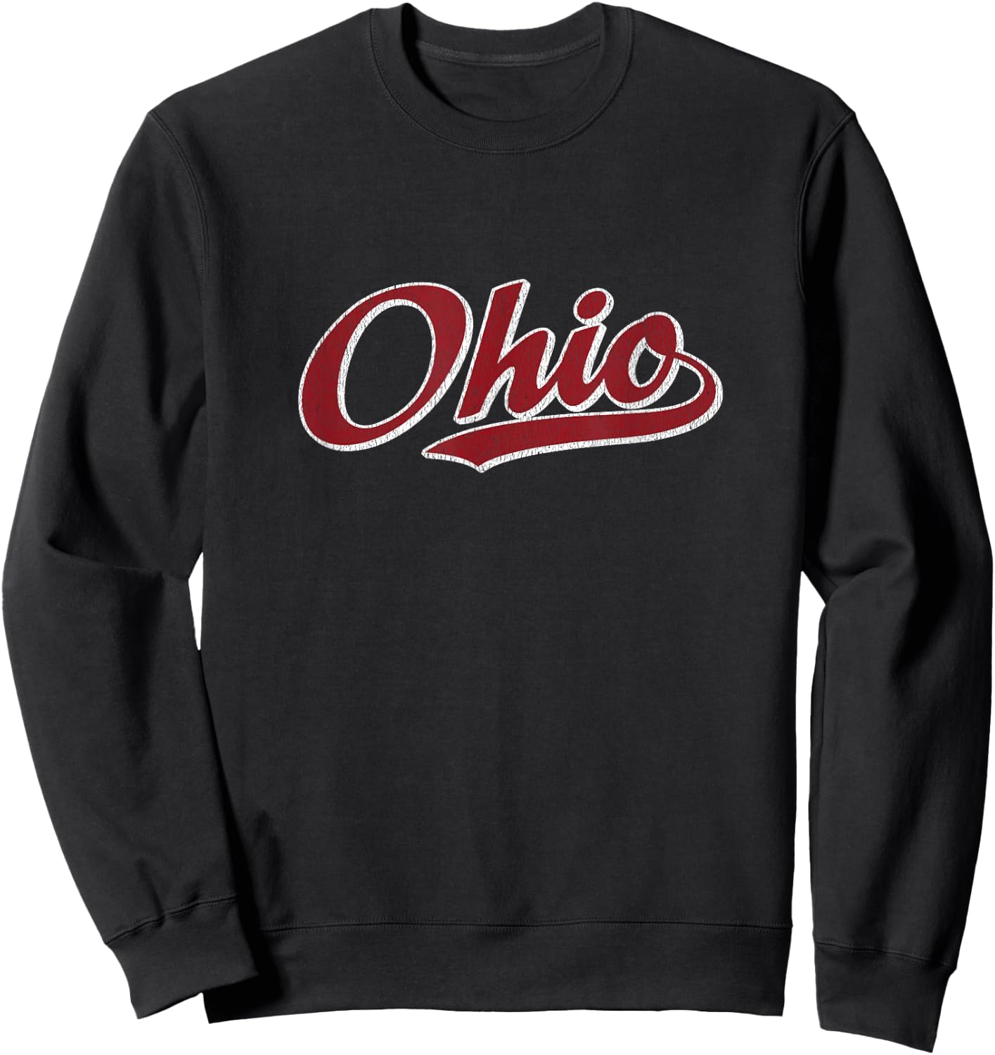 Ohio T Shirt Vintage Sports Design Retro Script Sweatshirt - Sweatshirt | Black