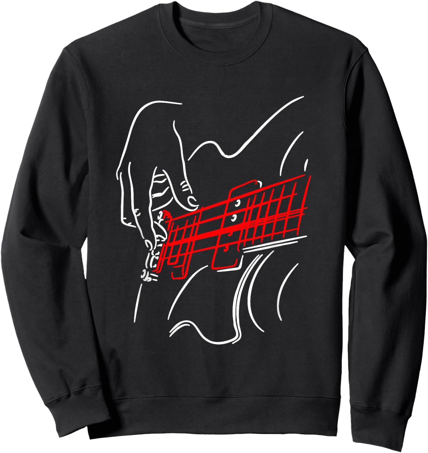 Acoustic Guitar Guitarist Bass Player Musician Gift Sweatshirt - Sweatshirt | Black