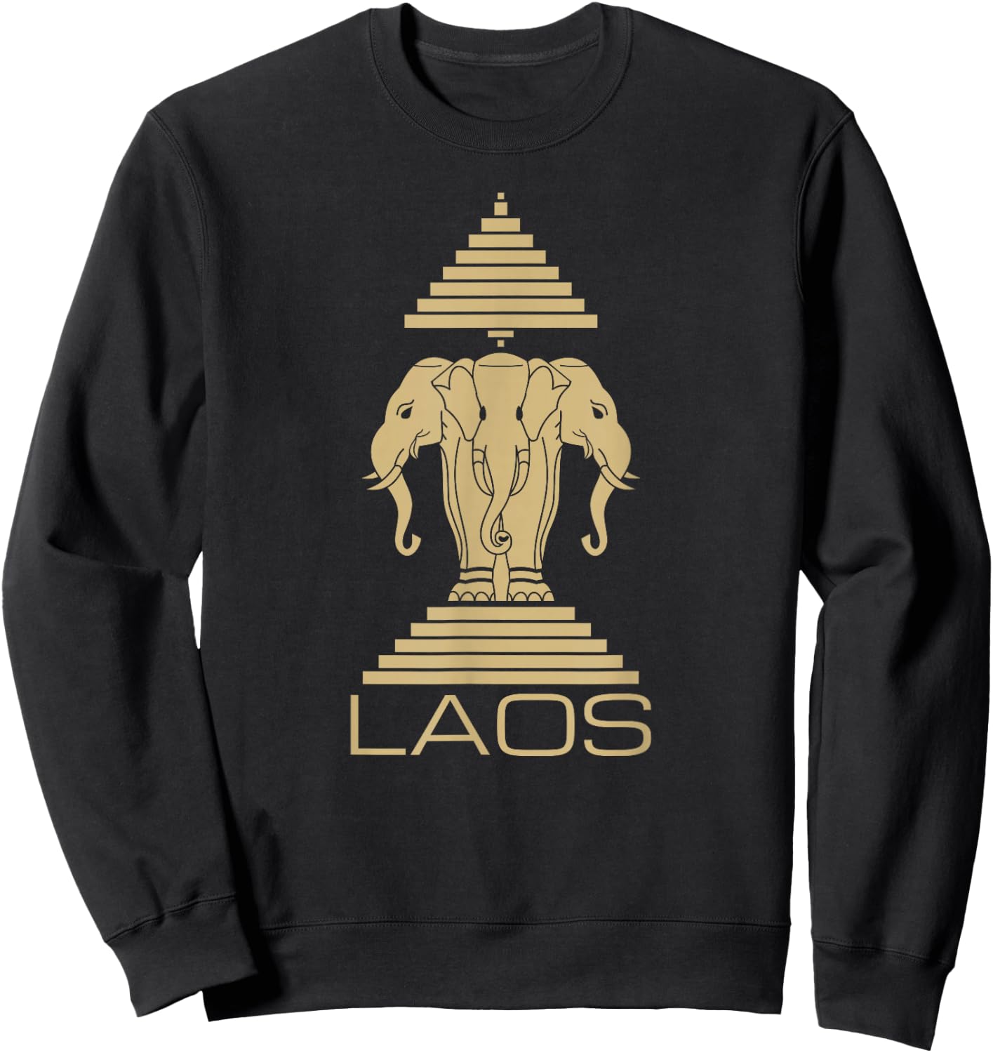 Laos Elephant Symbol Laotian Pride Sweatshirt - Sweatshirt | Black