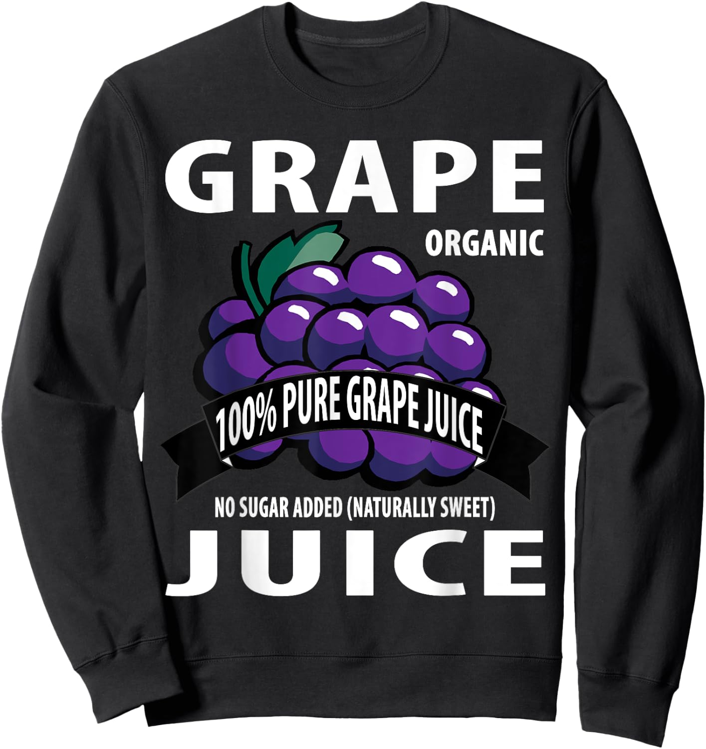 Grape Juice Box: Family Halloween Costumes for 5 people Sweatshirt - Sweatshirt | Black