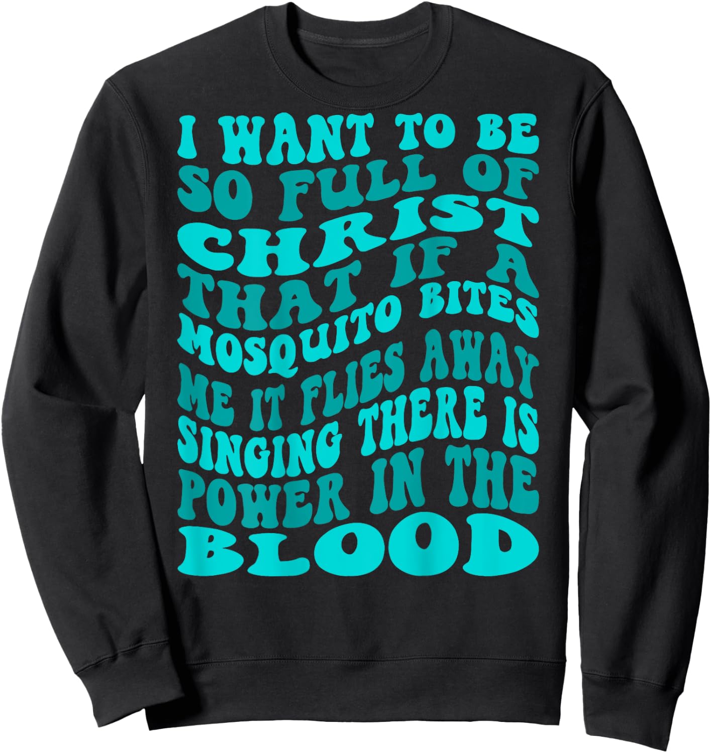 I Want To Be So Full Of Christ That If A Mosquito Bites Me Sweatshirt - Sweatshirt | Black